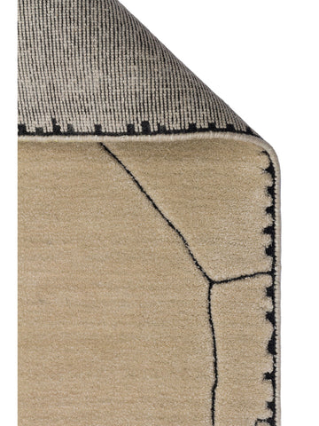 Dakar Series Wool Rayon and Polyester Blend Handwoven Rug BEIGE