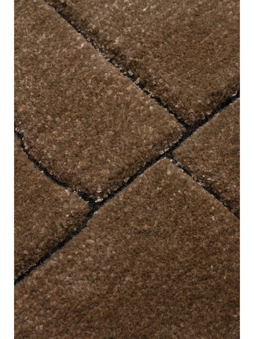 Dakar Series Wool Rayon and Polyester Blend Handwoven Rug TAUPE