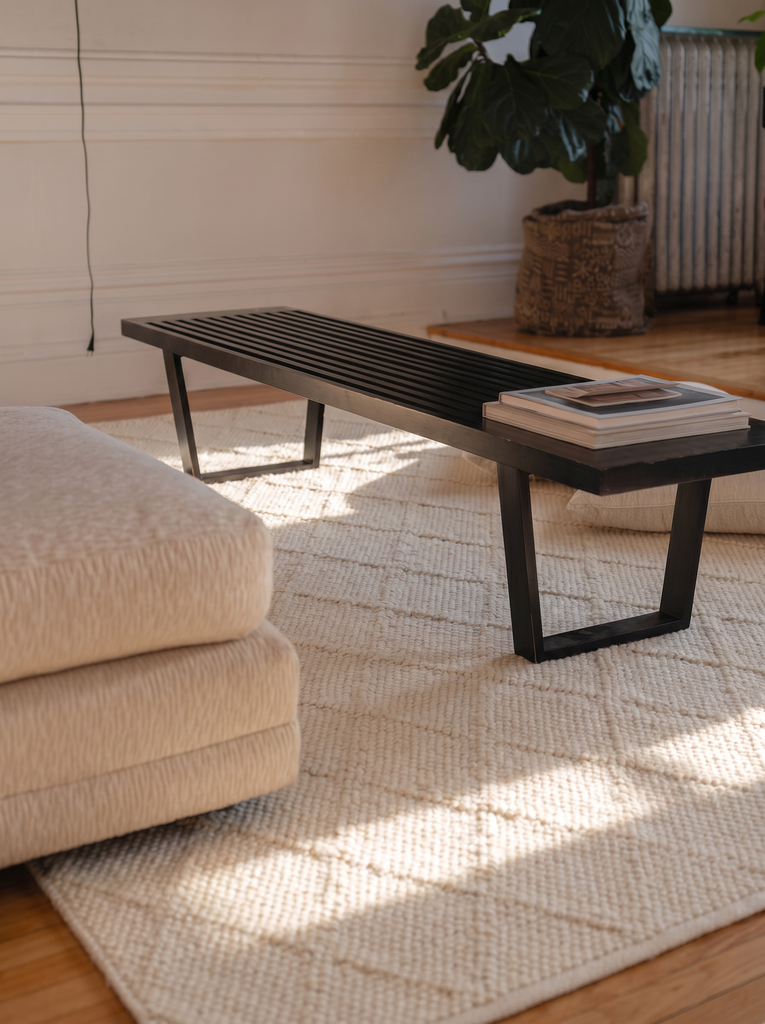 Woolstar Tapis tissé main en laine 100 % naturelle avec motif kazak pour salon, séjour, couloir, entrée DIAMONDCREM