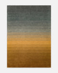 Donatella Serie 100% Neuseelandwolle Handgeknüpfter Farbverlauf Wohnzimmer Teppich GOLD GREY