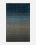 Donatella Serie 100% Neuseelandwolle Handgeknüpfter Farbverlauf Wohnzimmer Teppich NAVY GREY
