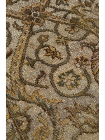 El dokuma Hindistan Jaipur halı Orta Gri 163x239 cm doku yakın çekim detay