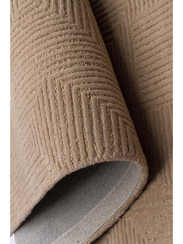 Milano Series Wool and Cotton Blend Handwoven Rug BEIGE