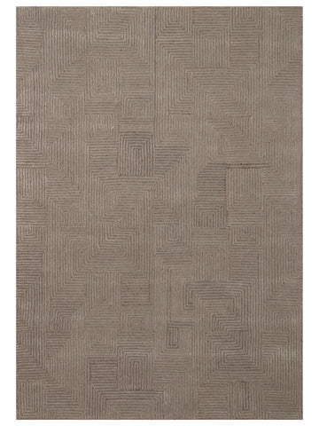 Milano Series Wool and Cotton Blend Handwoven Rug GREY