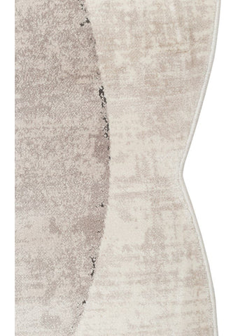 Monza Art Geometric Pattern High Quality Dense Weave Shiny Modern Living Room Carpet 02 CREAM GREY Q