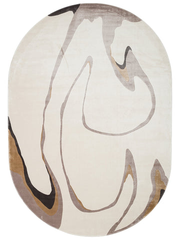 Monza Art Geometric Pattern High Quality Dense Weave Shiny Modern Living Room Carpet 06 CREAM GREY