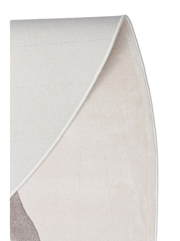 Monza Art Geometric Pattern High Quality Dense Weave Shiny Modern Living Room Carpet 06 CREAM GREY