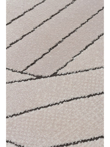 Monza Art Geometric Pattern High Quality Dense Weave Shiny Modern Living Room Carpet 07 CREAM GREY