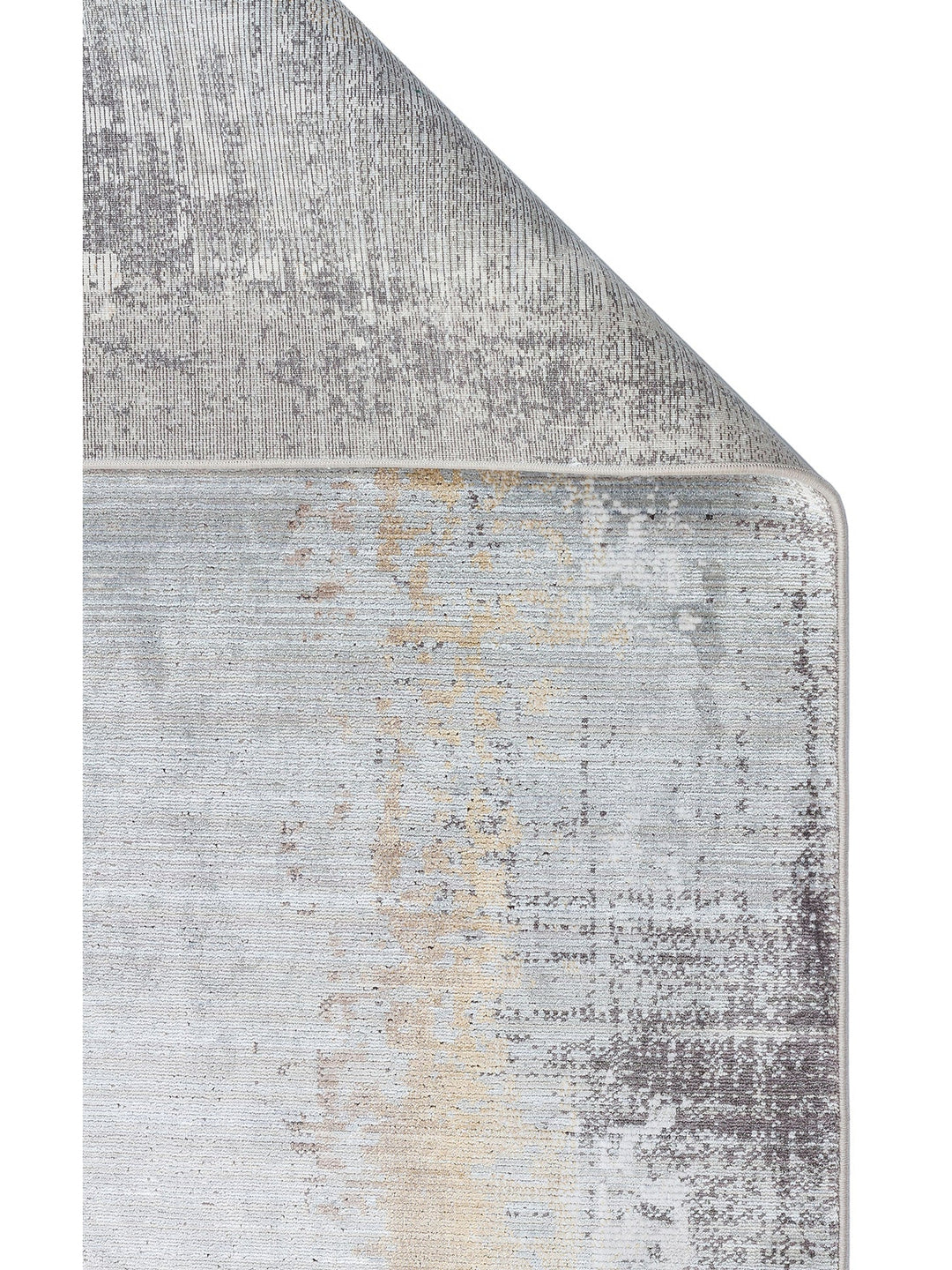 Mumbai Serisi Klasik Desenli Yüksek Kalite Sık Dokuma Parlak Salon Halısı 11 GREY GOLD - Carpetdocia