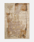 Tapis tissé à la main en laine et soie de bambou, collection Florence, PEBBLE SAND BEIGE
