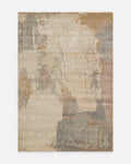 Tapis tissé à la main en laine et soie de bambou, collection Florence, PALE VANILLA PEBBLE