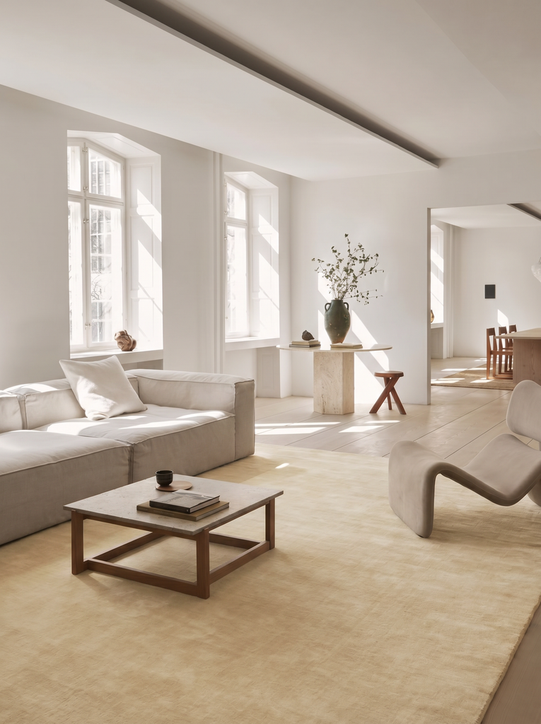 New Zealand Serie 100% Naturwolle aus Neuseeland Handgewebter Teppich für Wohnzimmer, Sitzbereich, Schlafzimmer LBEG  