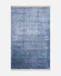 Oushak Carnaval Tapis Uşak Moderne TENCEL™ 100 % Naturel, Facile à Nettoyer, Fait Main 06 BLUE