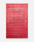 Oushak Carnaval Tapis Uşak Moderne TENCEL™ 100 % Naturel, Facile à Nettoyer, Fait Main 06 RED