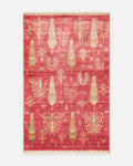 Oushak Carnaval Tapis Uşak Moderne TENCEL™ 100 % Naturel, Facile à Nettoyer, Fait Main 08 RED AUTUMN