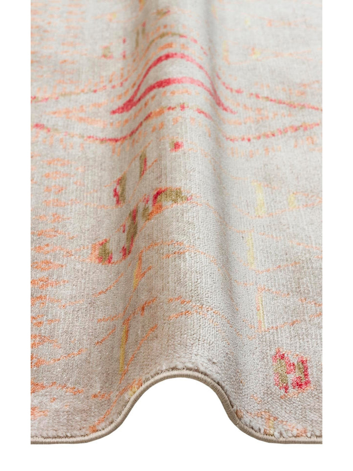 Oushak Carnaval %100 natürlich, leicht zu reinigen, handgefertigt, TENCEL™ moderner Uşak-Teppich 15 BEIGE AUTUMN