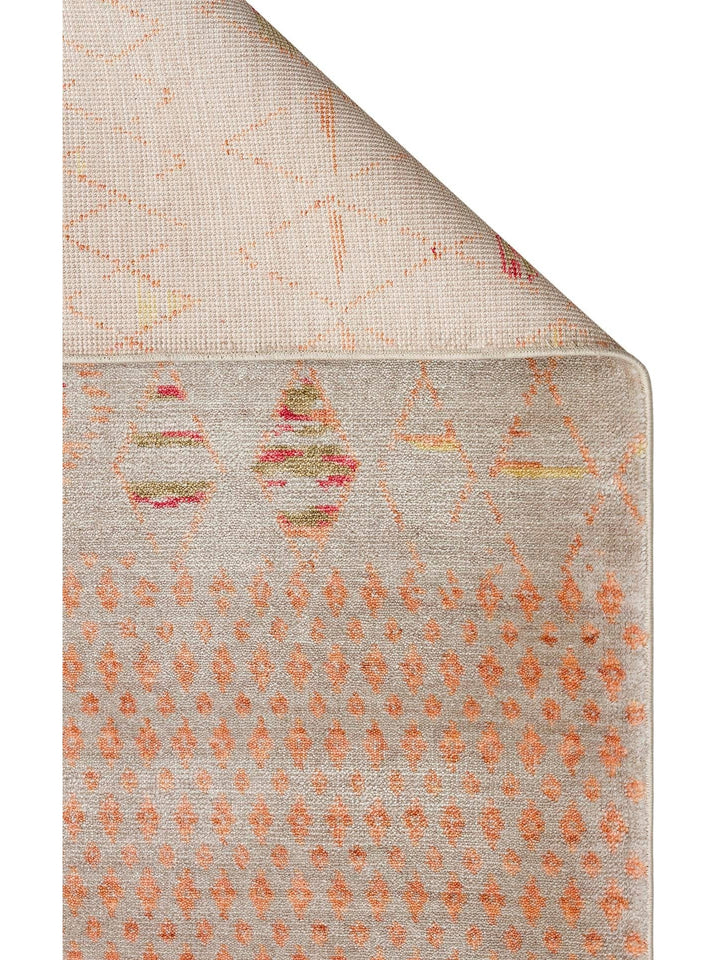 Oushak Carnaval %100 natürlich, leicht zu reinigen, handgefertigt, TENCEL™ moderner Uşak-Teppich 15 BEIGE AUTUMN