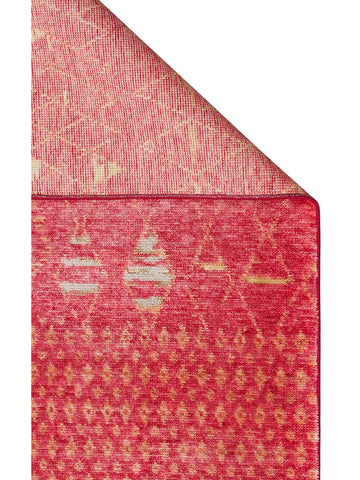 Oushak Carnaval سجادة أُشاق حديثة مصنوعة يدوياً من TENCEL™ 100% طبيعية سهلة التنظيف ZR 15 RED AUTUMN