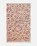 Oushak Carnaval 100 % naturel, facile à nettoyer, fabriqué à la main avec TENCEL™, tapis moderne d'Uşak 21 BEIGE MULTY