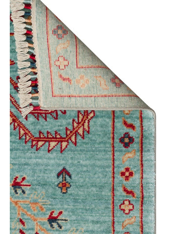 Oushak Carnaval 100% Natural Easy to Clean Handcrafted TENCEL™ Modern Uşak Rug 22 TURQUOISE