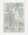 Serie Palette Tappeto Scandinavo Fatto a Mano in Lana, Viscosa e Cotone 100% Naturale per Soggiorno, Salotto BEIGE BLU