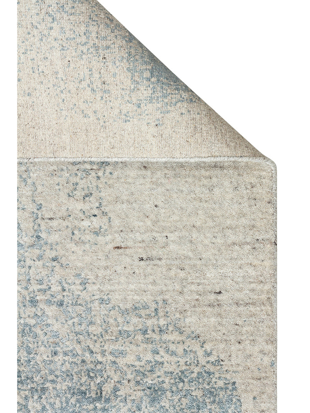 Palette Serisi %100 Naturel Yün Viskon Pamuk El Dokuma İskandinav Salon Oturma Odası Halı BEIGE BLUE - Carpetdocia