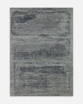 Serie Palette Tappeto Scandinavo Fatto a Mano in Lana, Viscosa e Cotone 100% Naturale per Soggiorno, Salotto NERO
