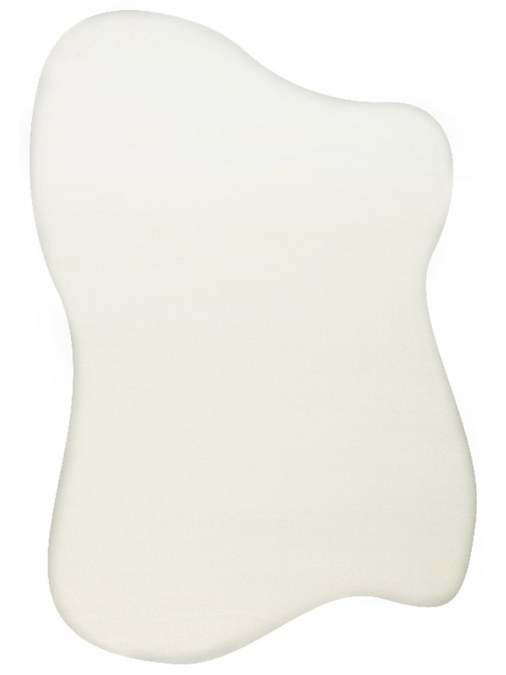 Peace Art Hav Toz Vermez Yumuşak Tuşeli Zarif Shaggy Halı 01 WHITE - Carpetdocia