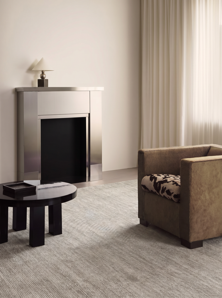 Portofino Serie 100% natürliche Viskose Wolle Baumwolle handgewebter moderner Wohnzimmer Teppich SILVER