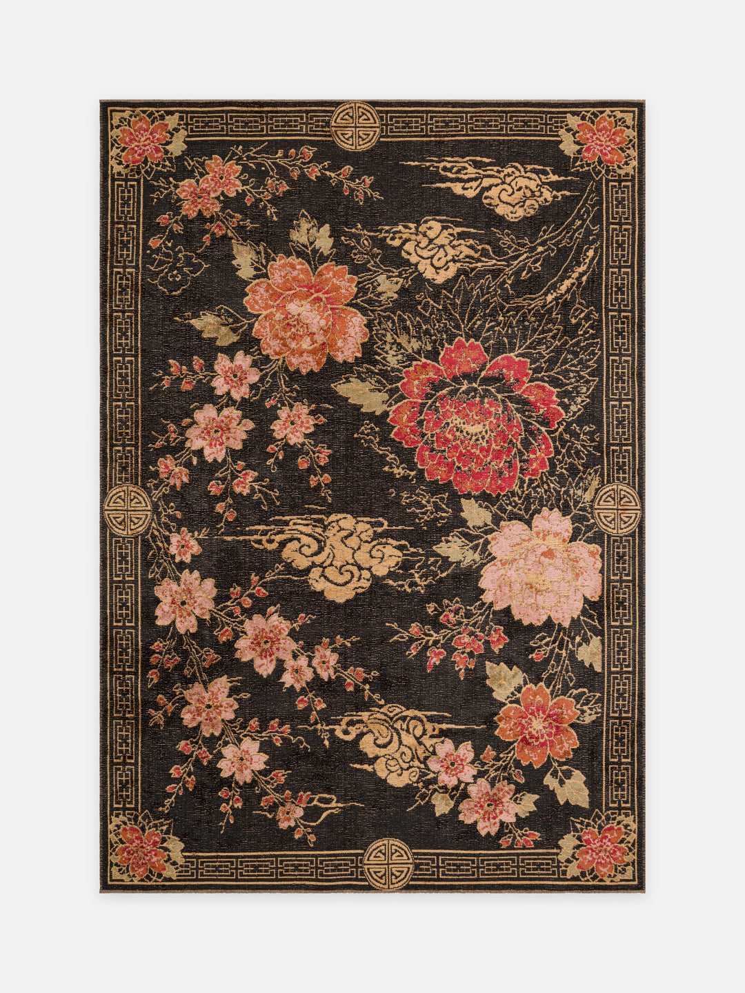 Ruggadocia Şinoazri Sakura Bahçe Desenli Halı kuşbakışı