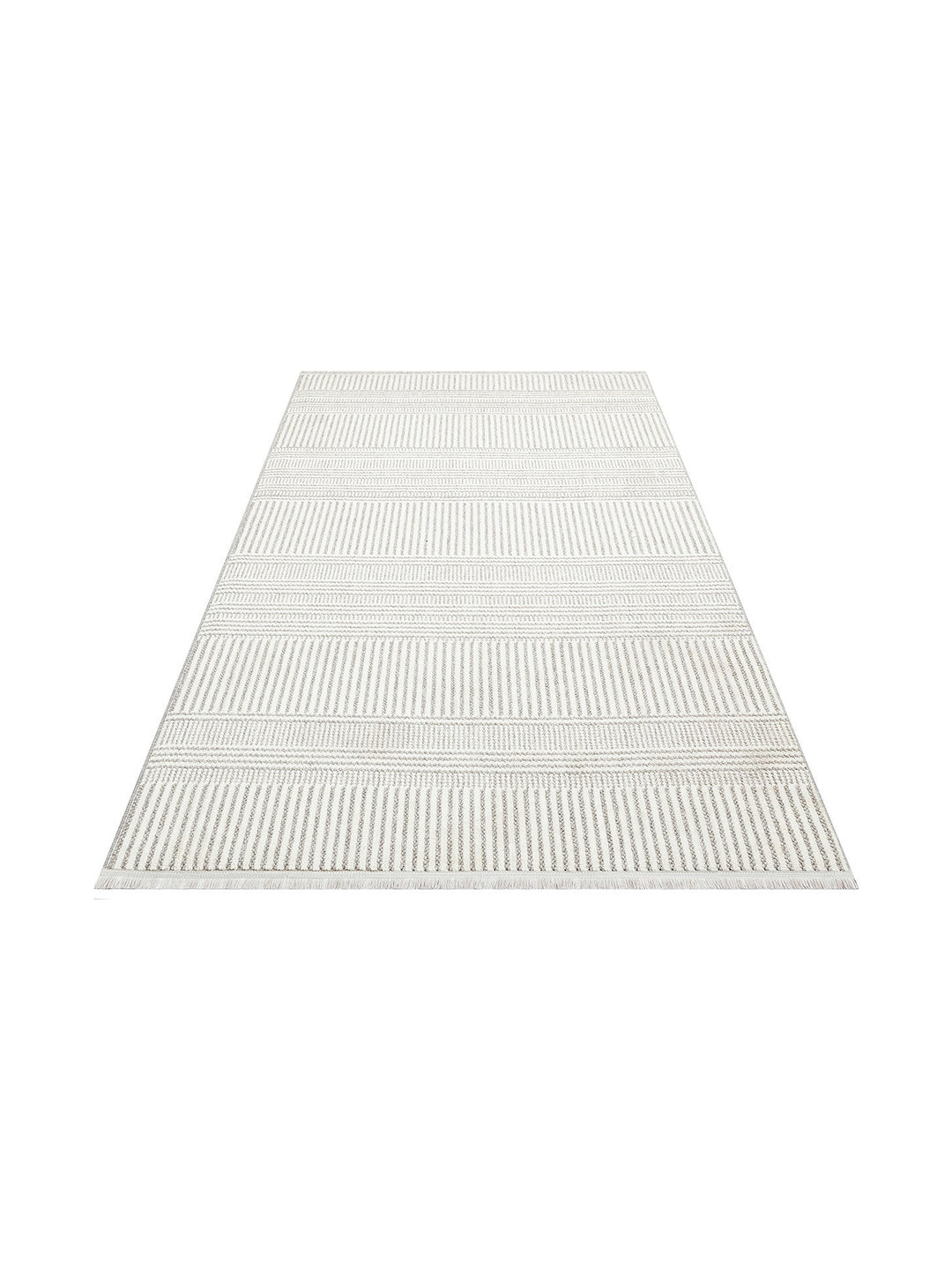 İskandinav Serisi Hasır Dokuma Oturma Odası Koridor Antre Mutfak Modern Halı 01 WHITE GREY - Carpetdocia