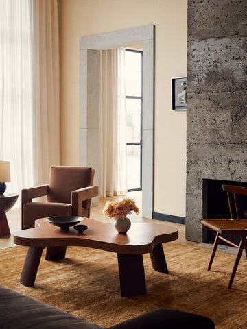 Victoria %100 TENCEL™ Lyocell El Emeği ile Üretilen Halı WARM TERRA oda görünümü