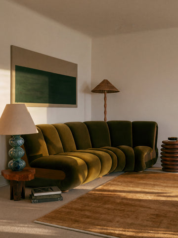Victoria %100 TENCEL™ Lyocell El Emeği ile Üretilen Halı WARM TERRA oda görünümü