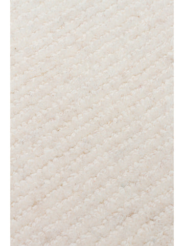 Vienna Series Wool and Cotton Blend Handwoven Rug IVORY