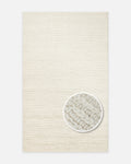 Tapis tricoté fait main pour salon, couloir, entrée à motif kazak 100 % laine naturelle Woolstar 07 WHITE